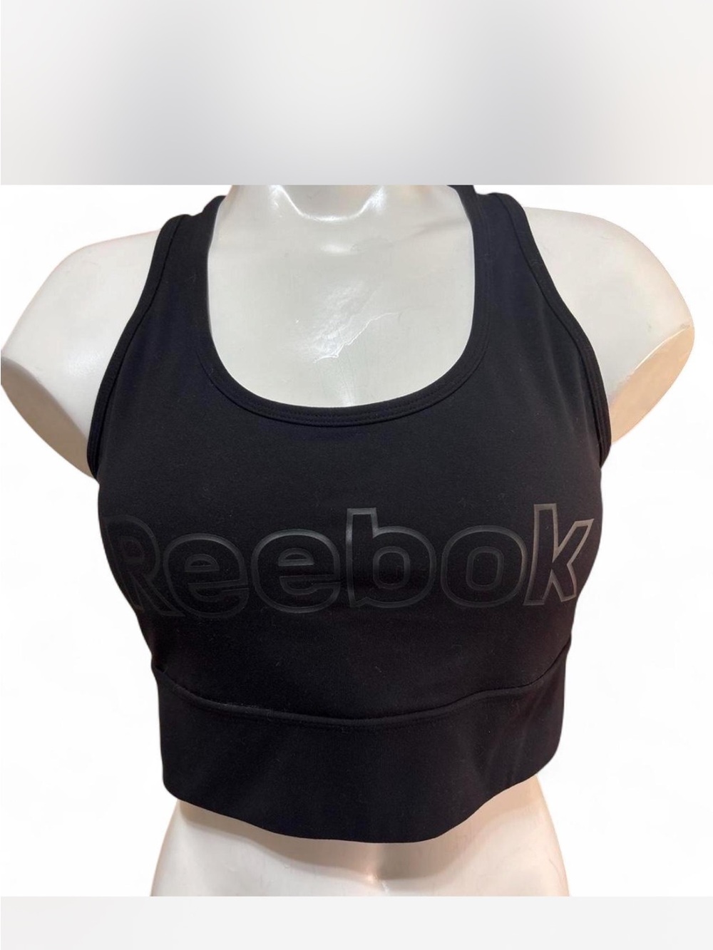 Reebok Black Racerback Sports Bra Crop Top